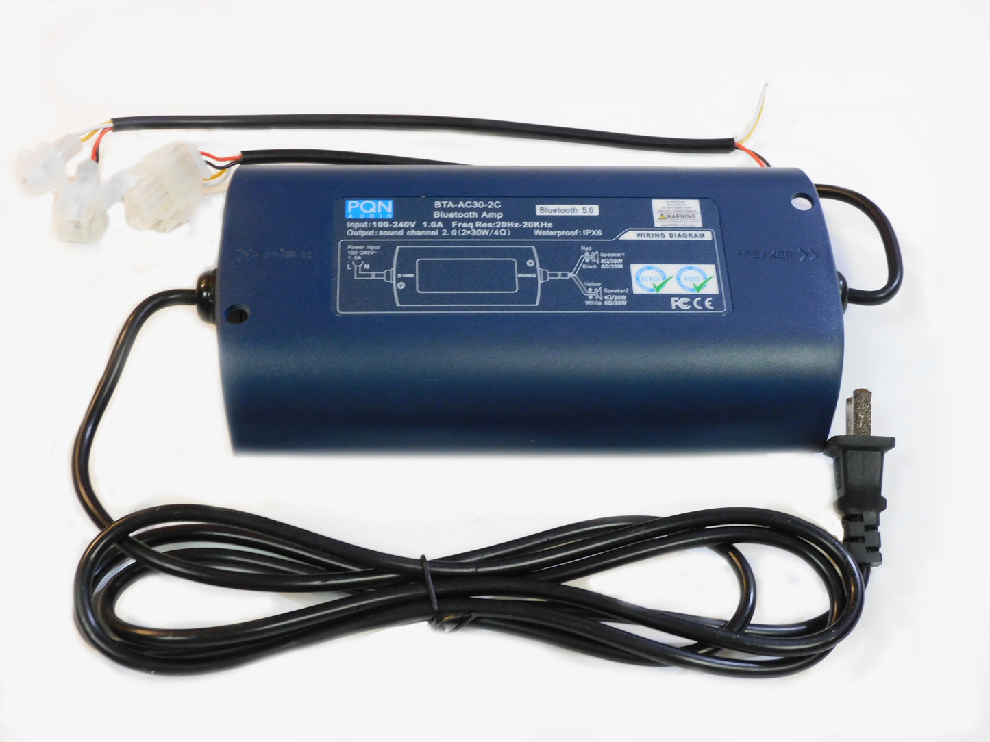 Bluetooth amplifier is IPx6 waterproof with AC input and internal power supply