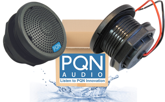 PQN Audio Spa15-6GF Wall-fitting Rear Nut 1.5" Waterproof Speakers for Boats, RV, Hot Tubs.UV & Chemical Resistant