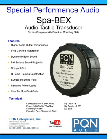 SpaBEX by PQN Audio: The Ultimate Waterproof Audio Transducer