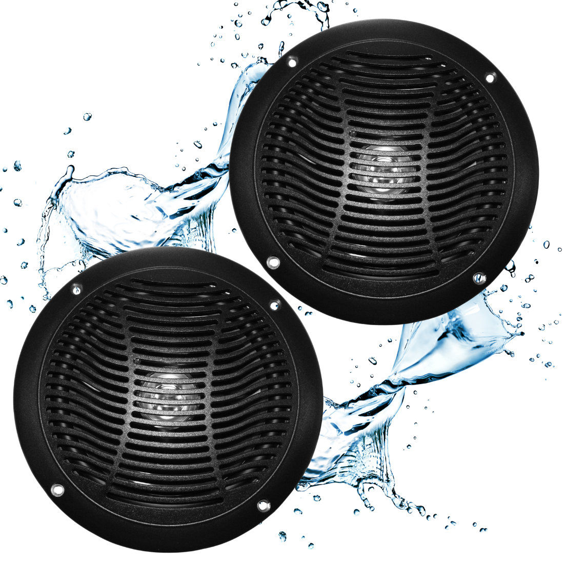 PQN Audio RV510-4W 5" waterproof speakers for RVs, campers, marine & spas. Durable, UV/chemical resistant with long-lasting audio performance.