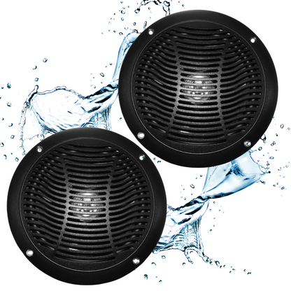 PQN Audio RV510-4W 5" waterproof speakers for RVs, campers, marine & spas. Durable, UV/chemical resistant with long-lasting audio performance.