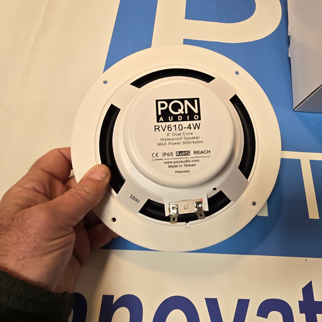 RV610-4W 6" waterproof speakers for RVs, campers, marine & spas. UV/chemical resistant with long-lasting audio performance.
